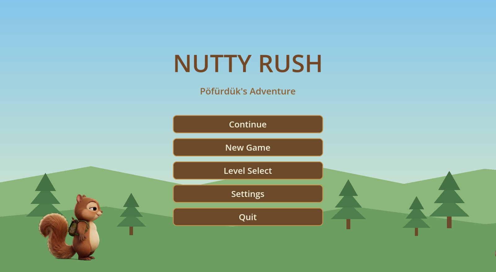 The main menu