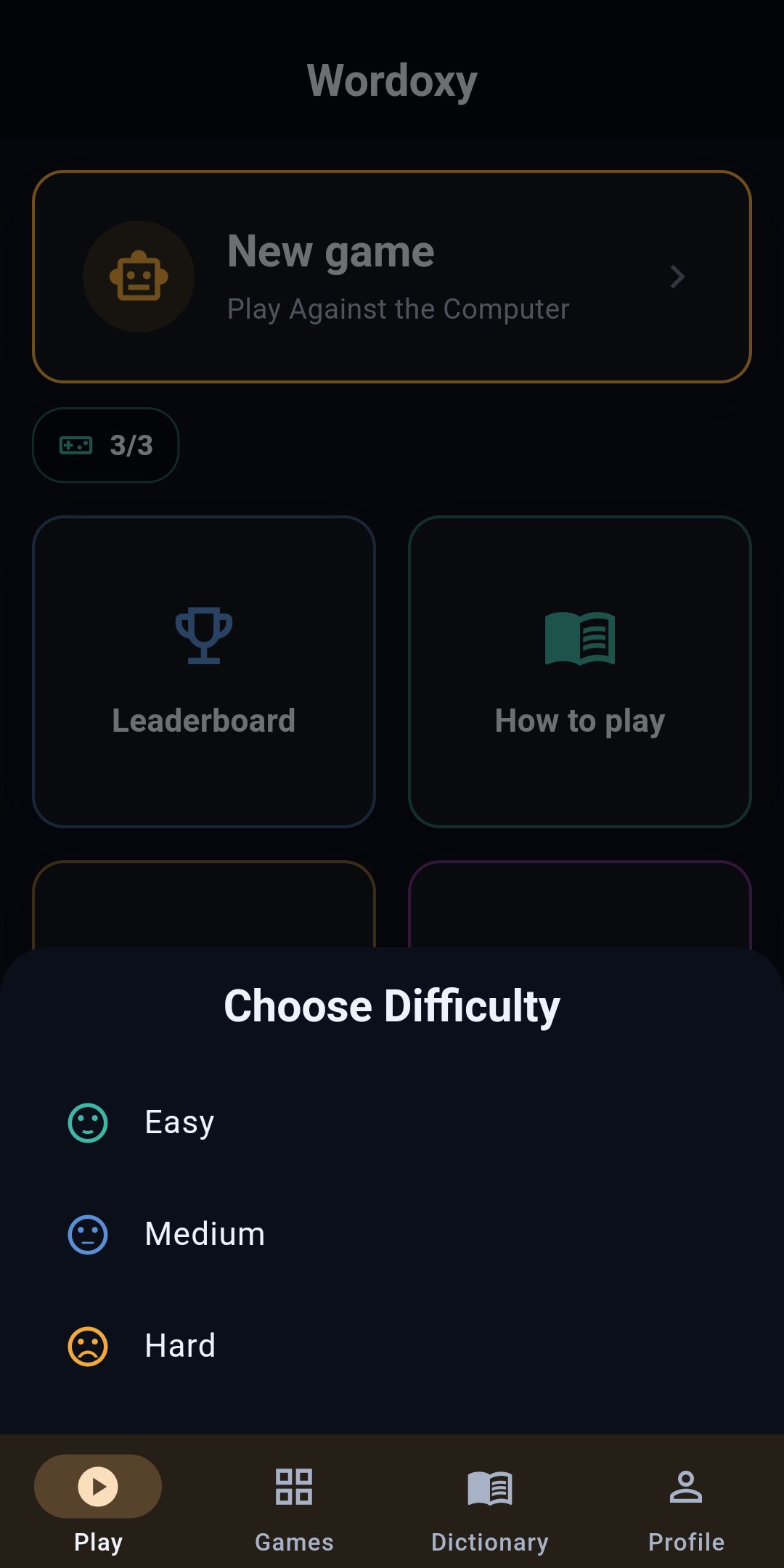 Choose your difficulty